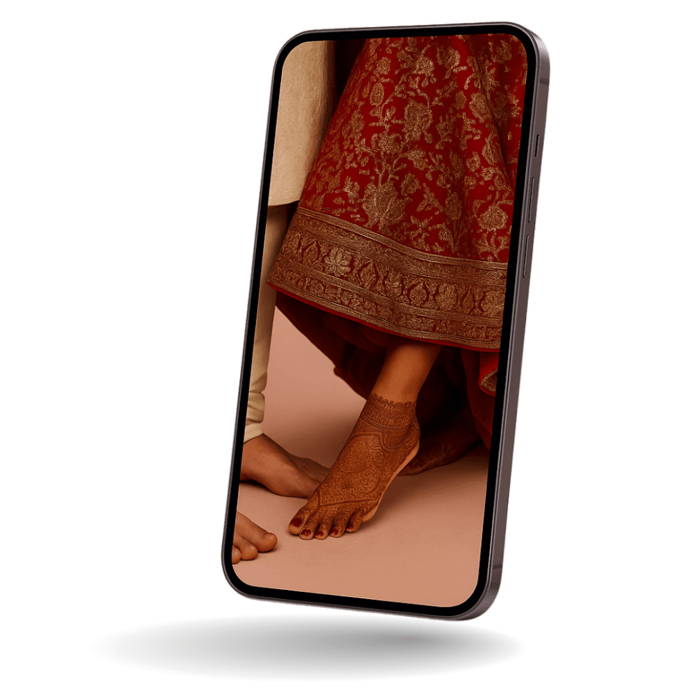 Phone preview of a wedding invitation